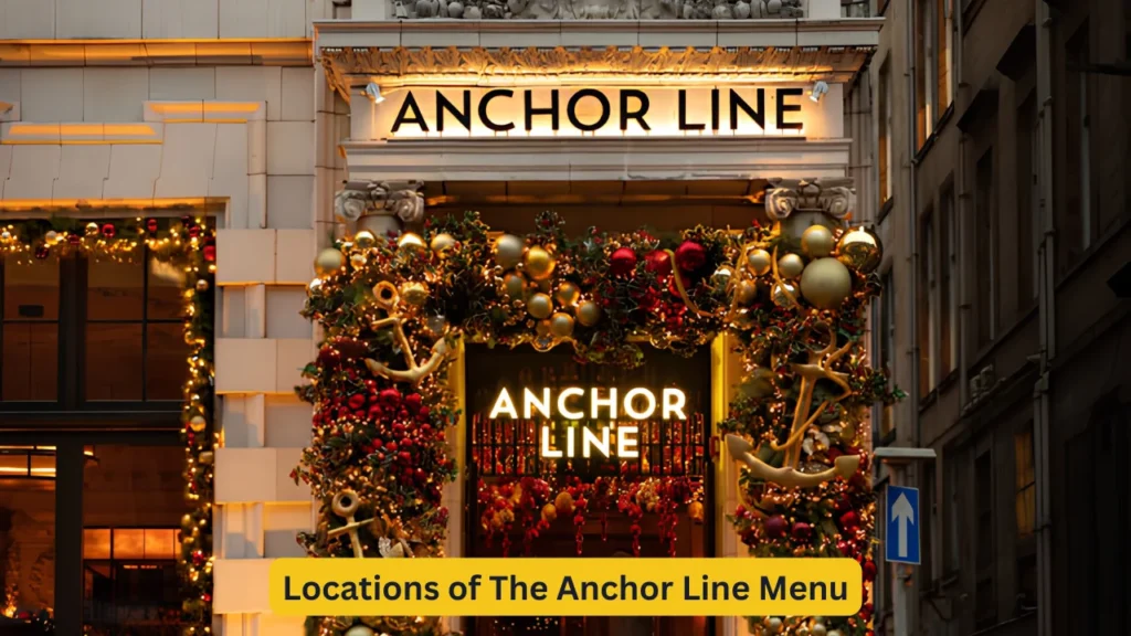 Locations of The Anchor Line Menu