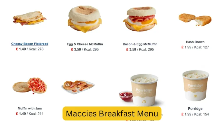 Maccies Breakfast Menu