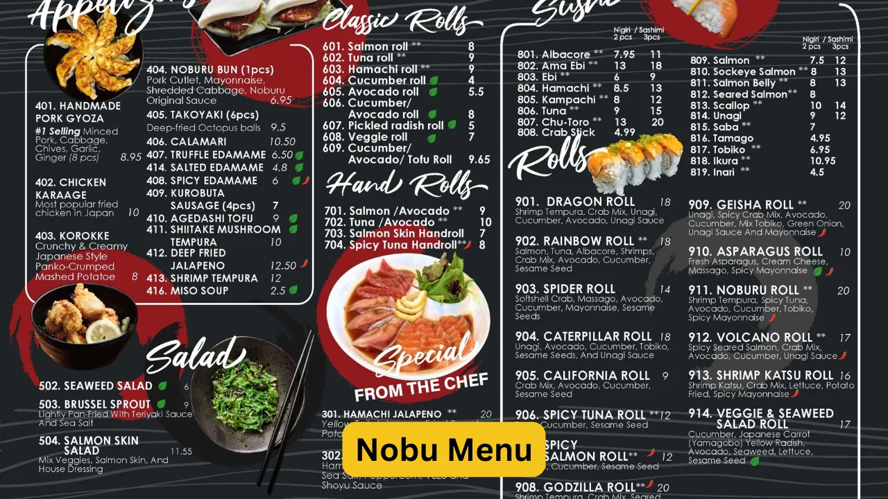 Nobu Menu