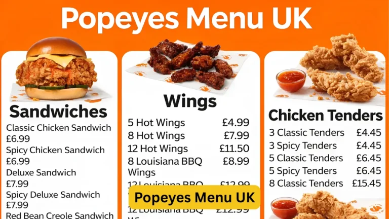 Popeyes Menu UK