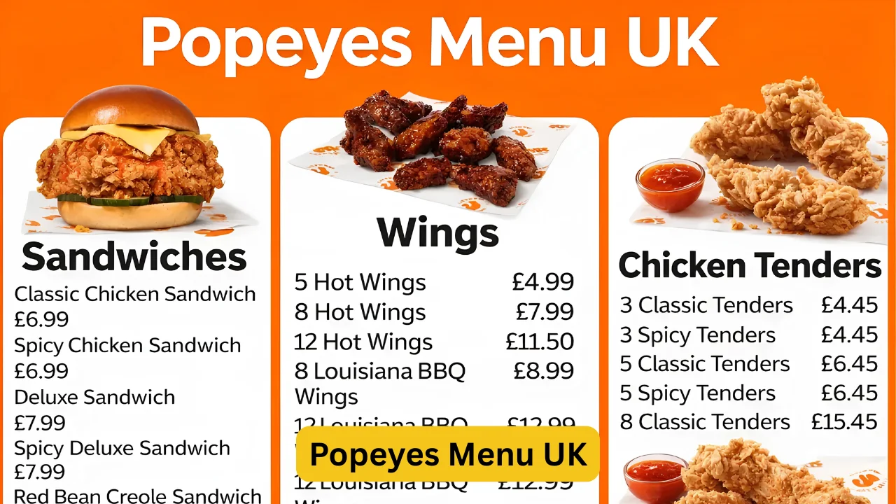 Popeyes Menu UK