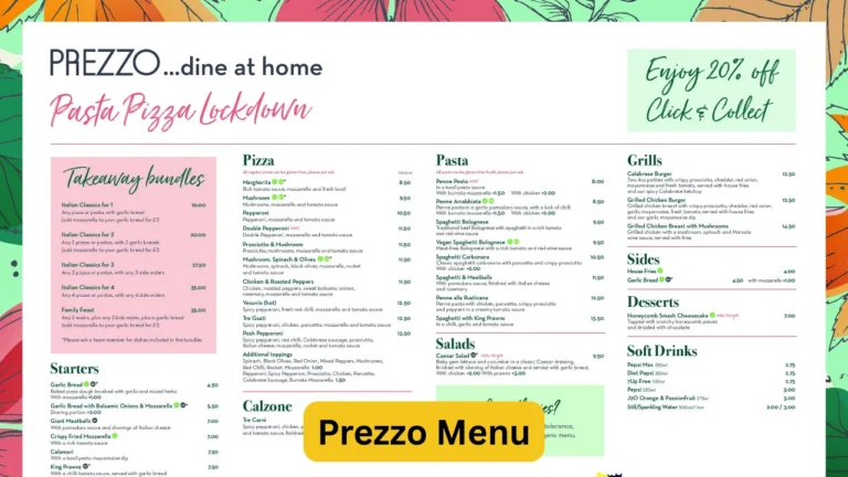 Prezzo Menu