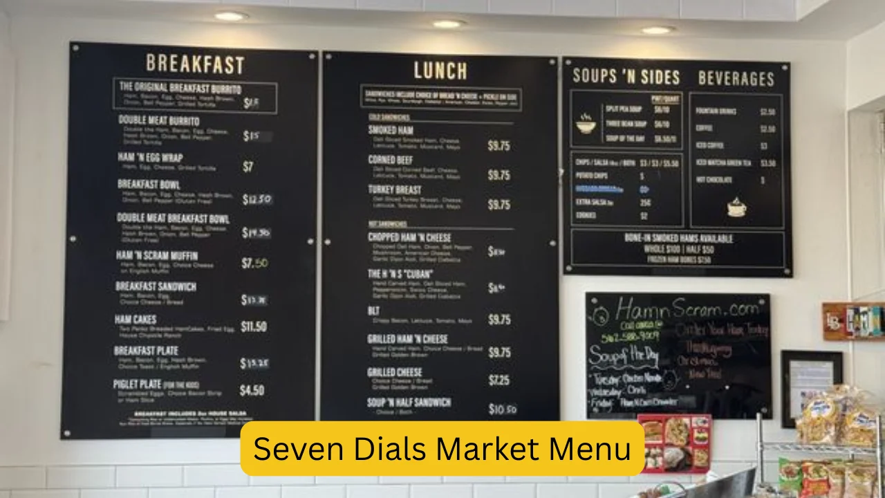 Seven Dials Market Menu