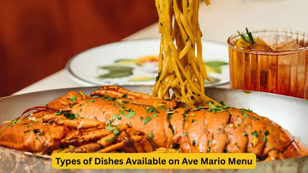 Types of Dishes Available on Ave Mario Menu
