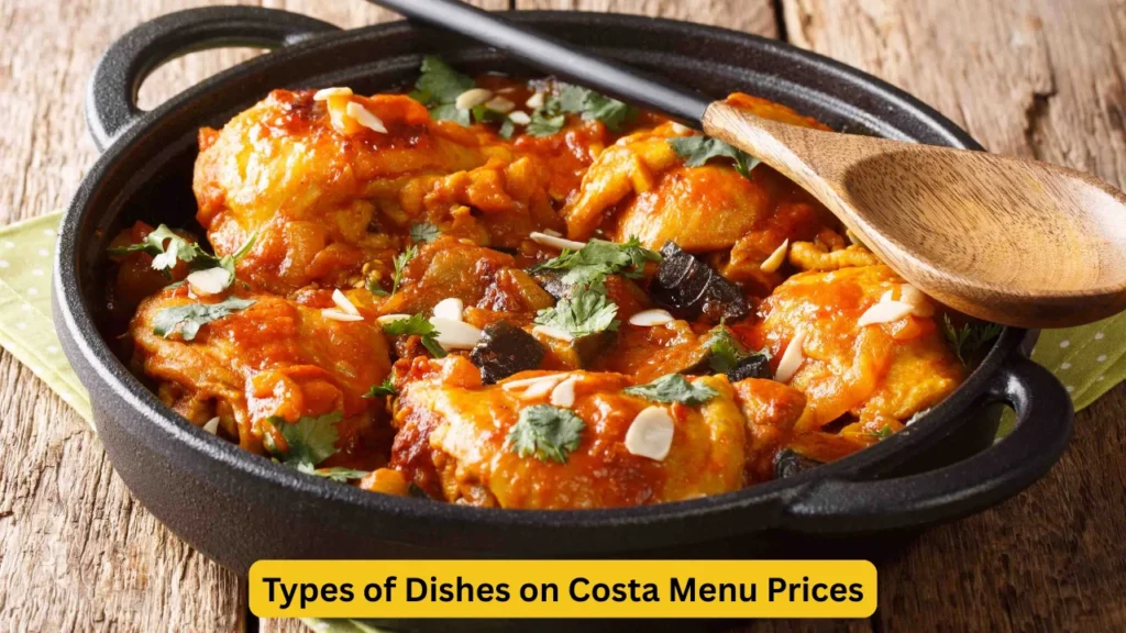 Types of Dishes on Costa Menu Prices