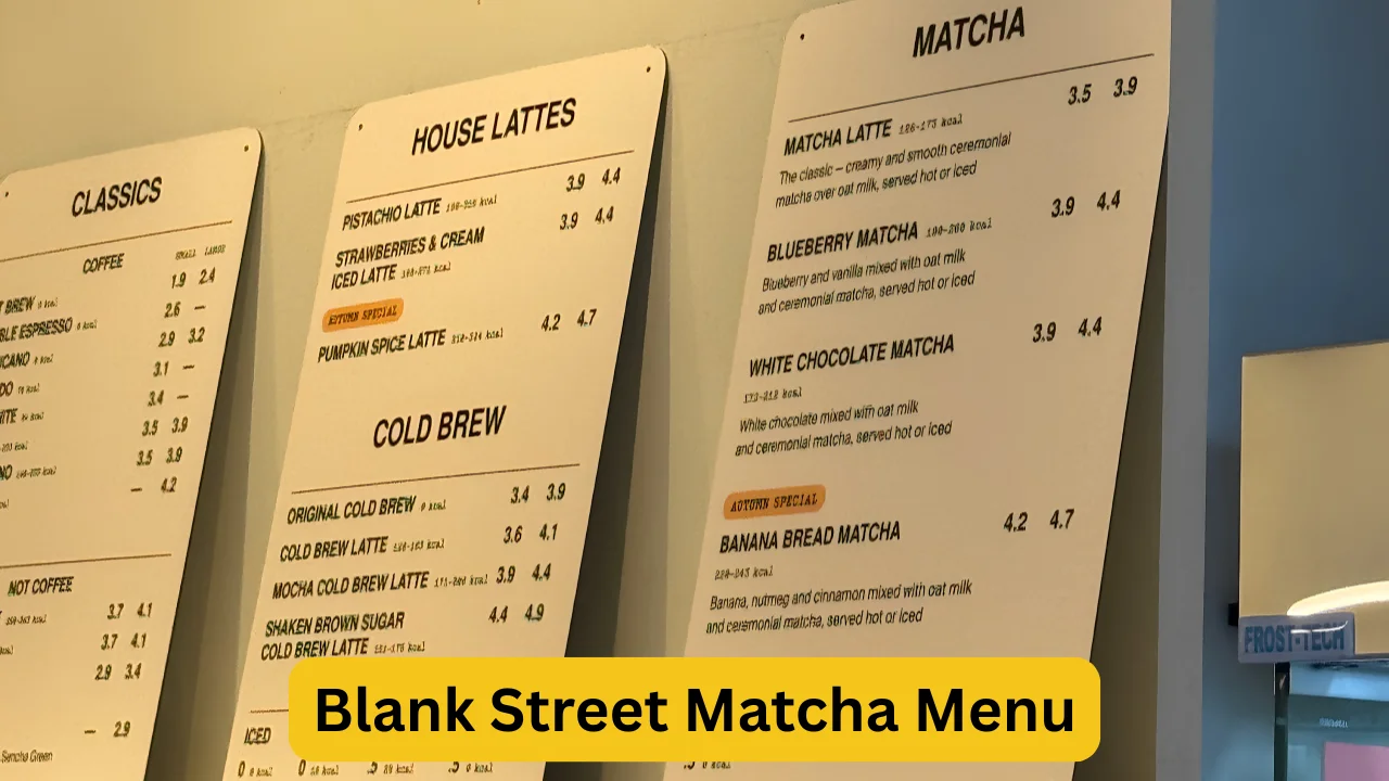 Blank Street Matcha Menu
