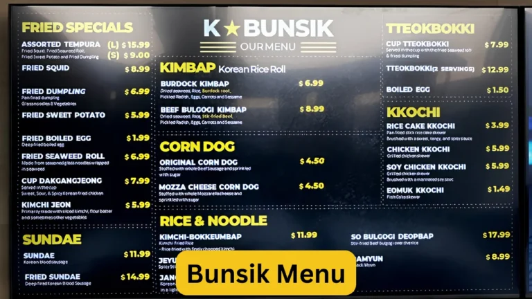 Bunsik Menu