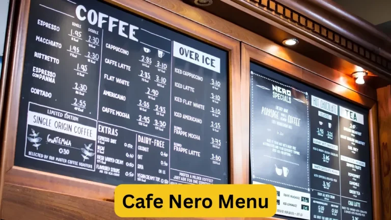 Cafe Nero Menu