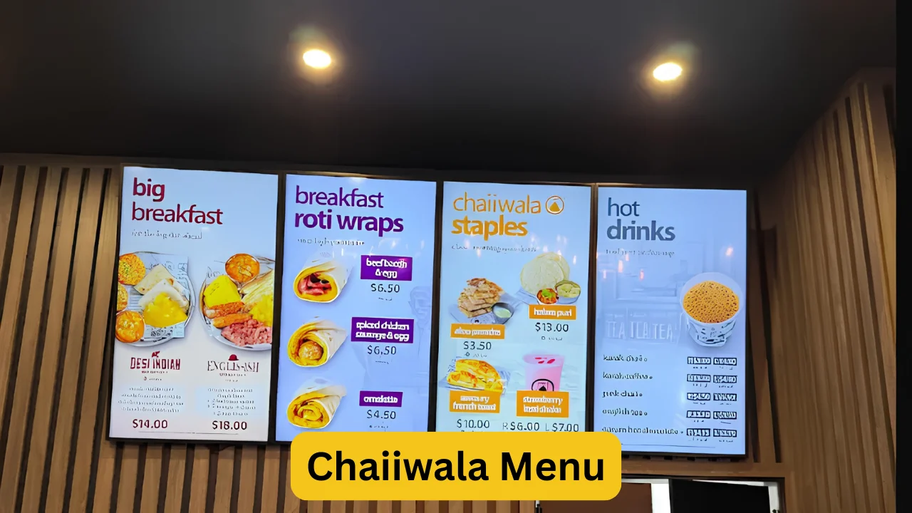 Chaiiwala Menu