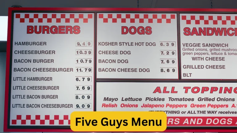 Five Guys Menu