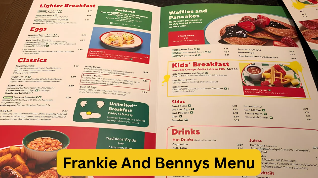 Frankie And Bennys Menu