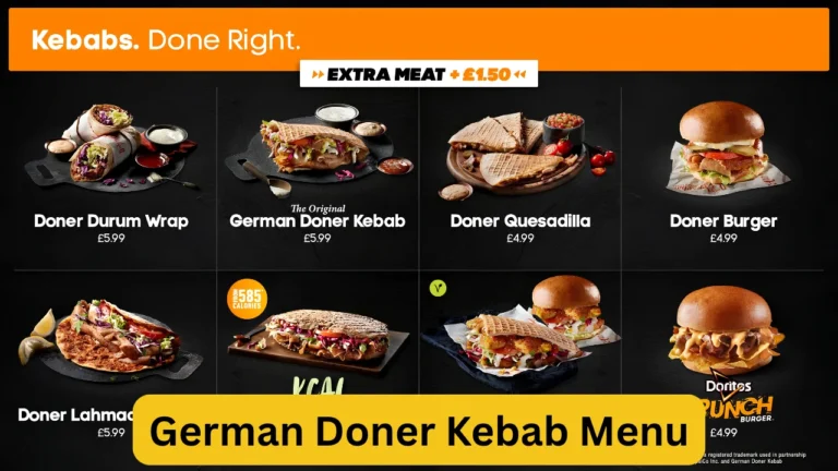 German Doner Kebab Menu