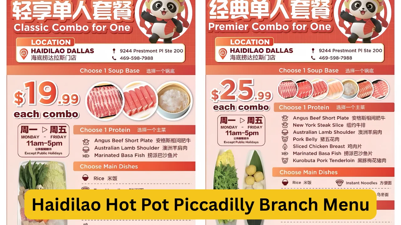 Haidilao Hot Pot Piccadilly Branch Menu