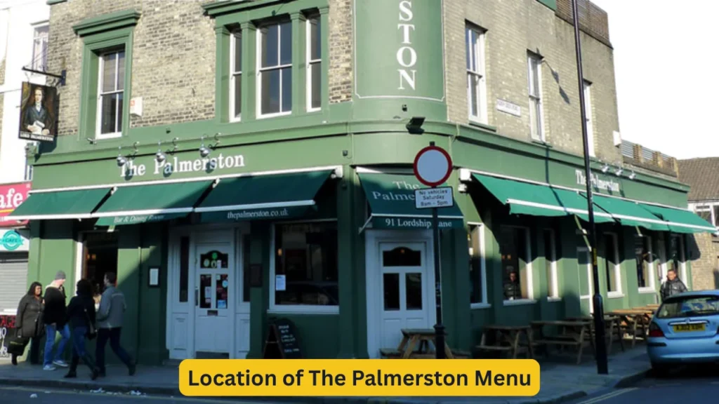 Location of The Palmerston Menu