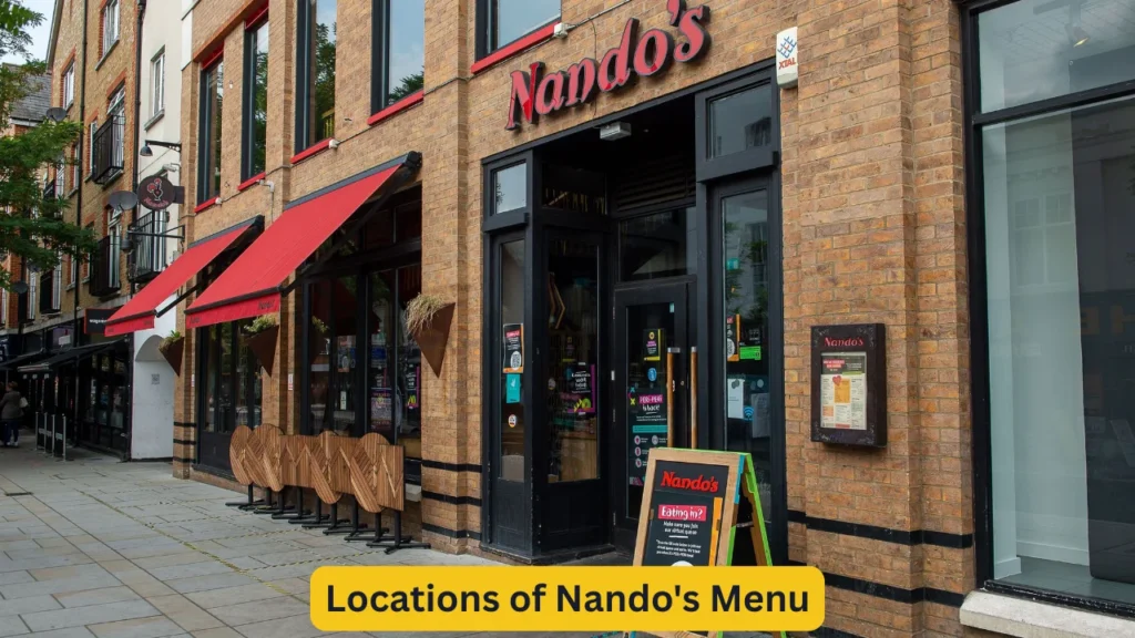 Locations of Nando's Menu