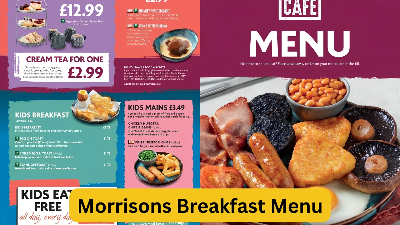 Morrisons Breakfast Menu
