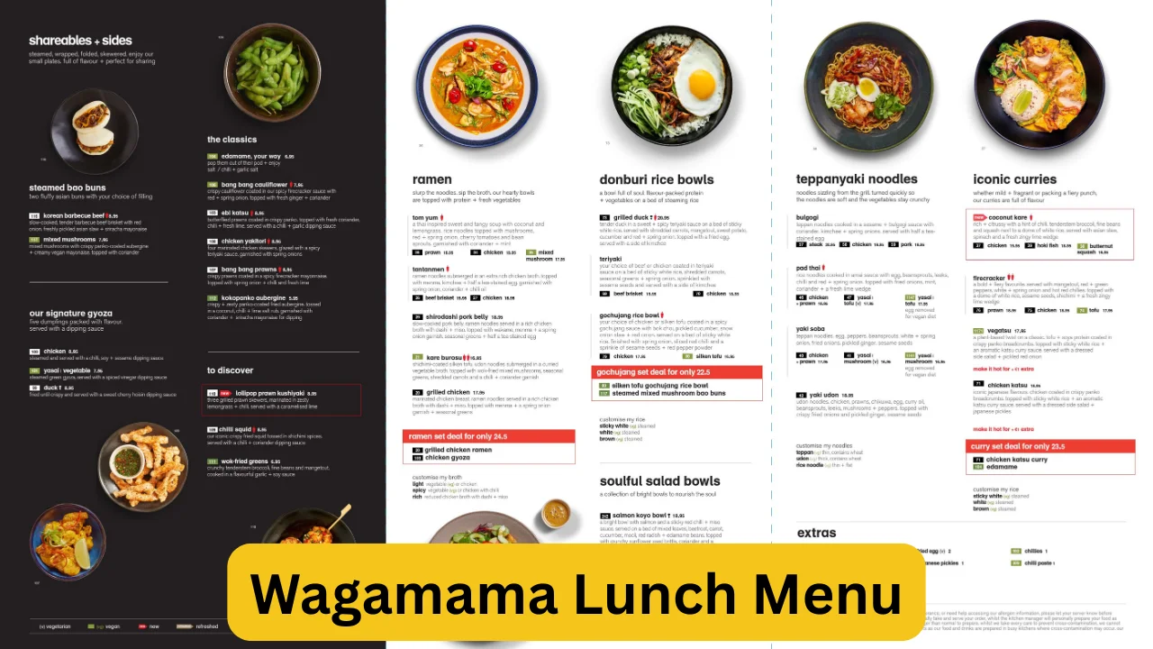 Wagamama Lunch Menu
