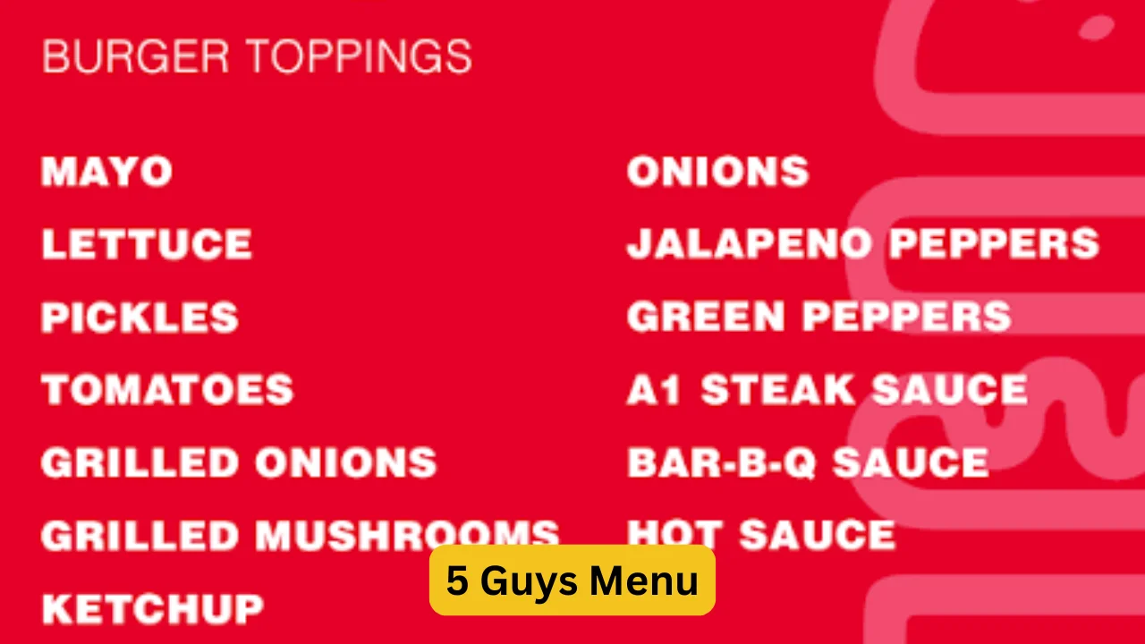 5 Guys Menu