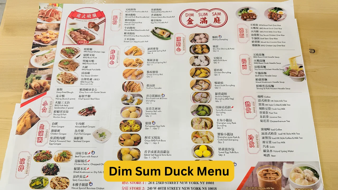 Dim Sum Duck Menu