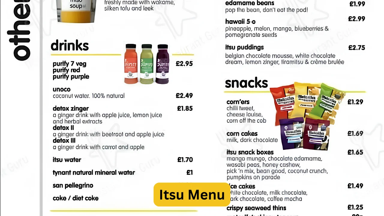 Itsu Menu