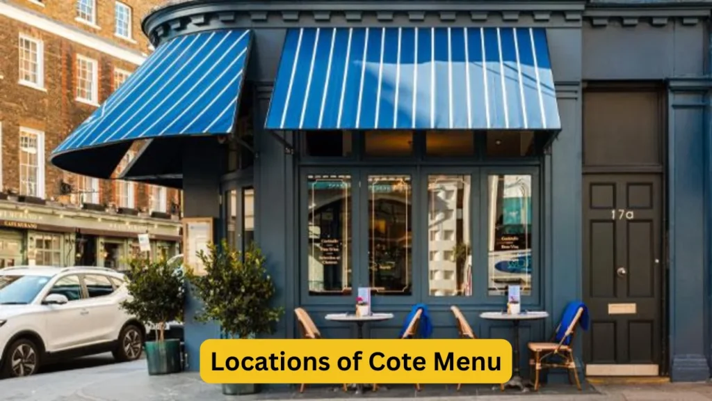Locations of Cote Menu