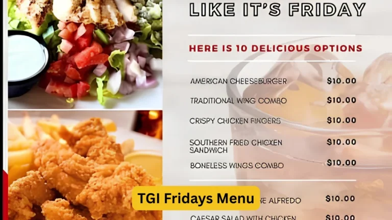 TGI Fridays Menu