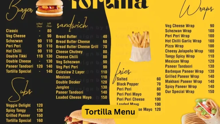 Tortilla Menu